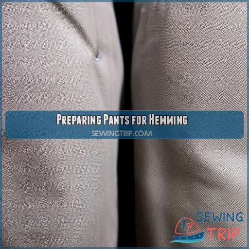 Preparing Pants for Hemming