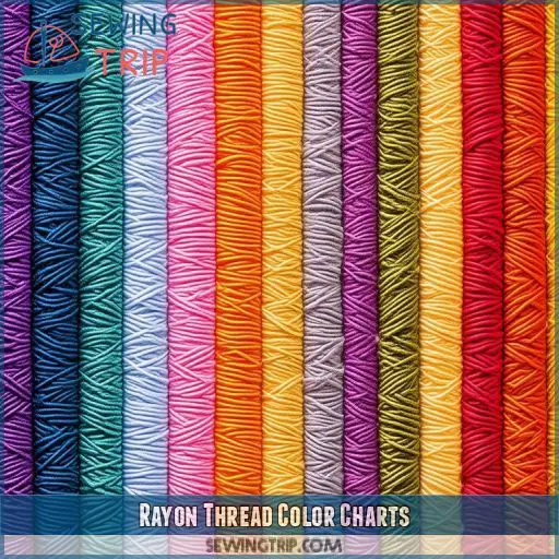 Rayon Thread Color Charts