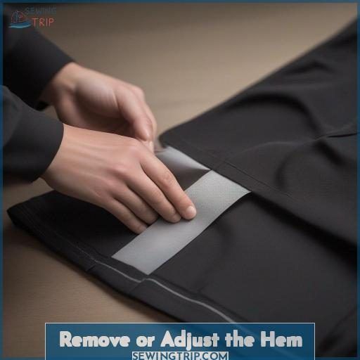 Remove or Adjust the Hem