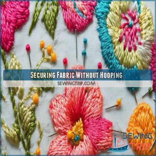 Securing Fabric Without Hooping