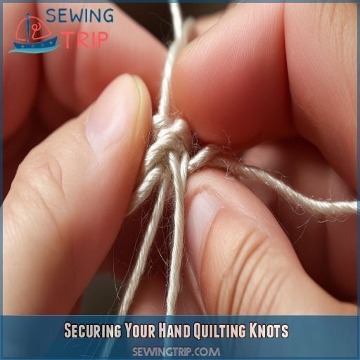 Securing Your Hand Quilting Knots