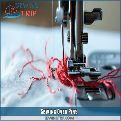 Sewing Over Pins