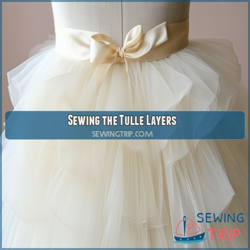 Sewing the Tulle Layers