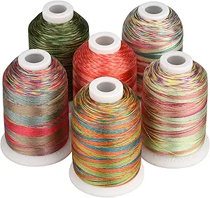 Simthread 6 Colors Polyester Variegated