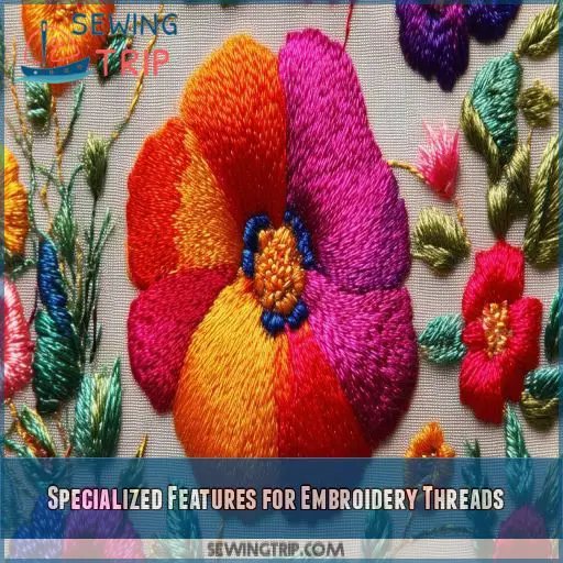 Specialized Features for Embroidery Threads