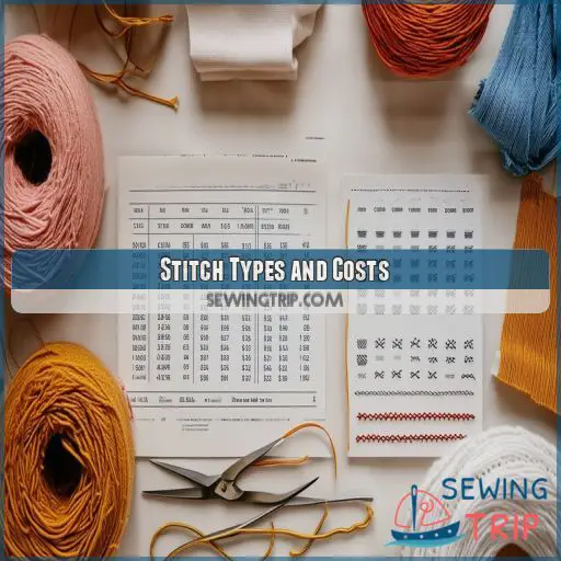 Stitch Types and Costs