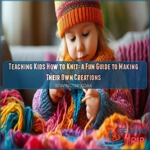 teaching kids how to knit to make things on their own