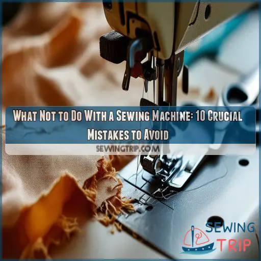 what not to do with a sewing machine