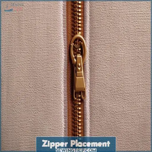 Zipper Placement