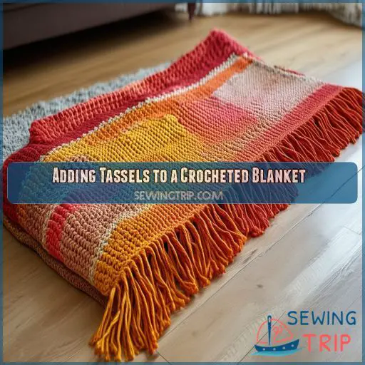 Adding Tassels to a Crocheted Blanket