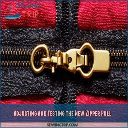 Adjusting and Testing the New Zipper Pull