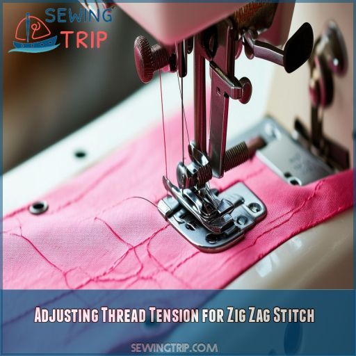 Adjusting Thread Tension for Zig Zag Stitch