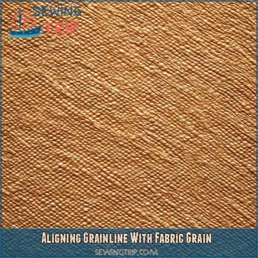 Aligning Grainline With Fabric Grain