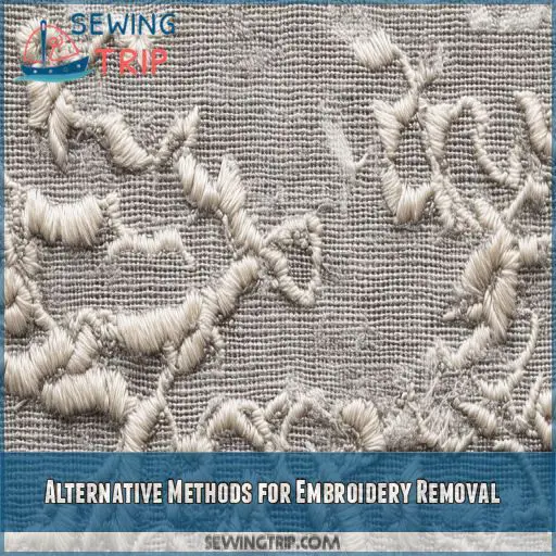 Alternative Methods for Embroidery Removal