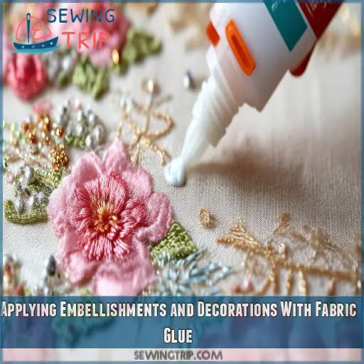 Applying Embellishments and Decorations With Fabric Glue