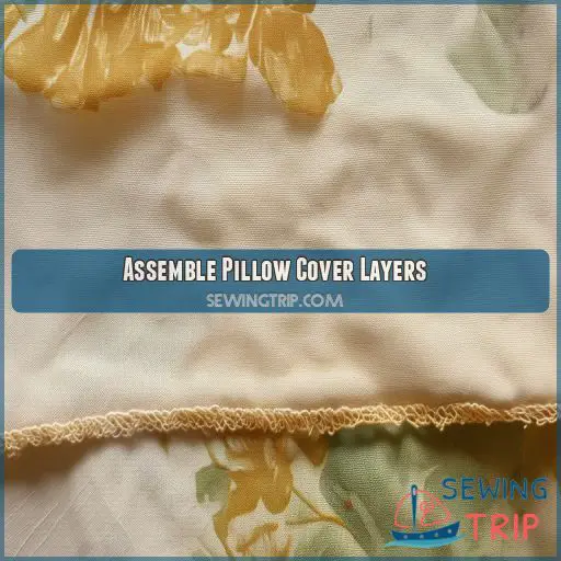 Assemble Pillow Cover Layers