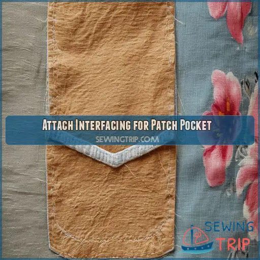Attach Interfacing for Patch Pocket