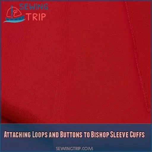 Attaching Loops and Buttons to Bishop Sleeve Cuffs