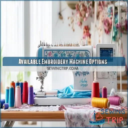 Available Embroidery Machine Options