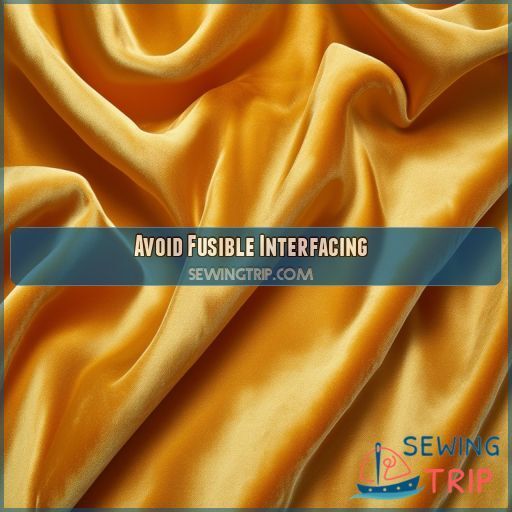 Avoid Fusible Interfacing Avoid Fusible Interfacing