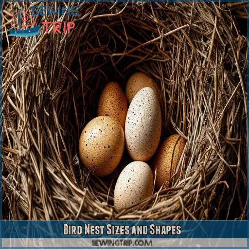 Bird Nest Sizes and Shapes