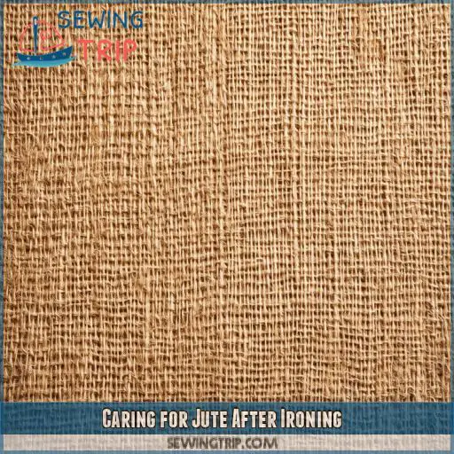 Caring for Jute After Ironing