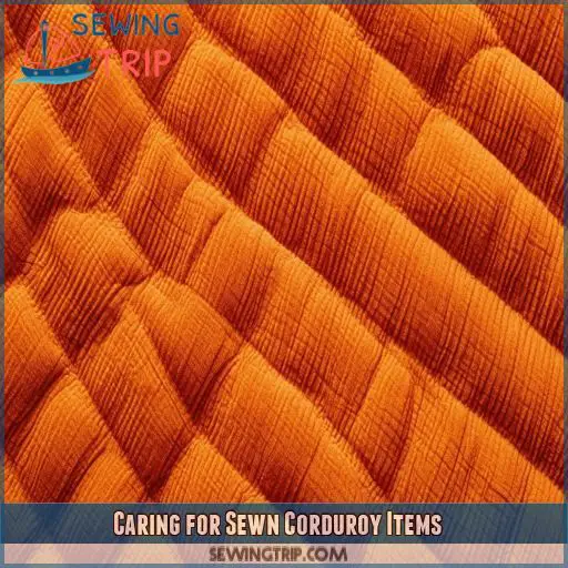 Caring for Sewn Corduroy Items