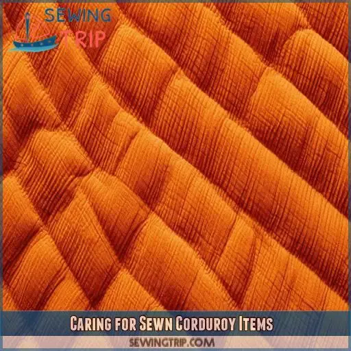 Caring for Sewn Corduroy Items