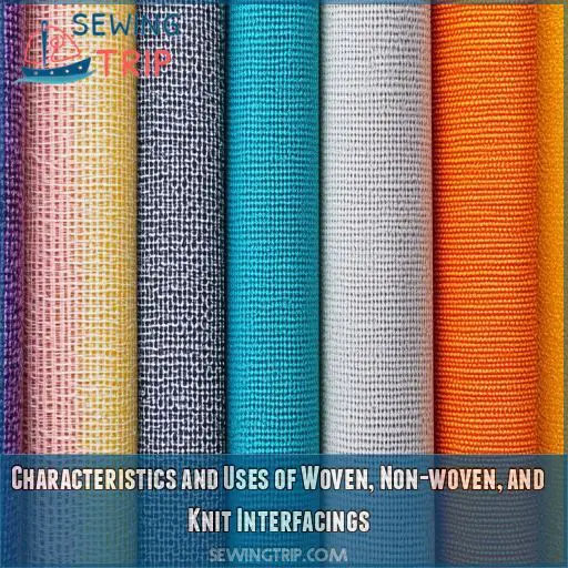 Characteristics and Uses of Woven, Non-woven, and Knit Interfacings