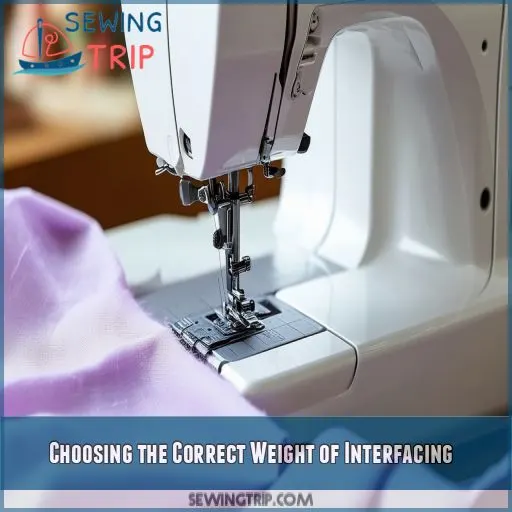 Choosing the Correct Weight of Interfacing