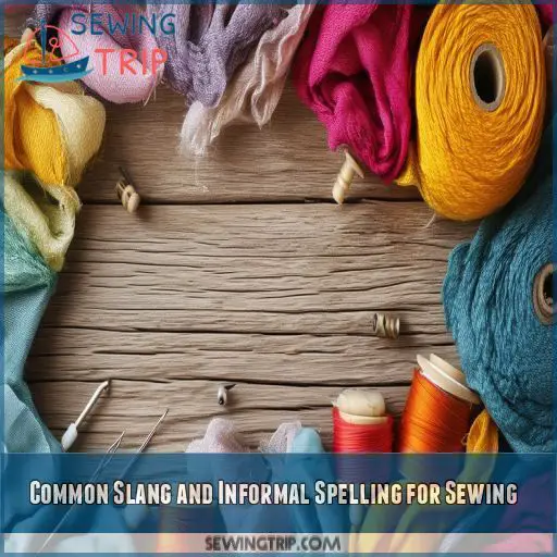 Common Slang and Informal Spelling for Sewing Common Slang and Informal Spelling for Sewing