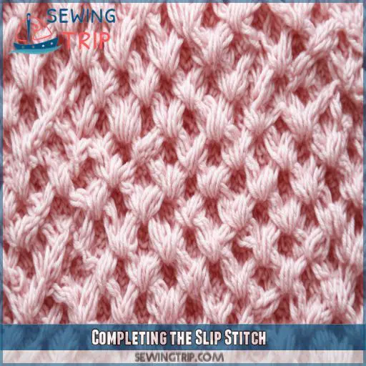 Completing the Slip Stitch