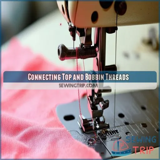 Connecting Top and Bobbin Threads