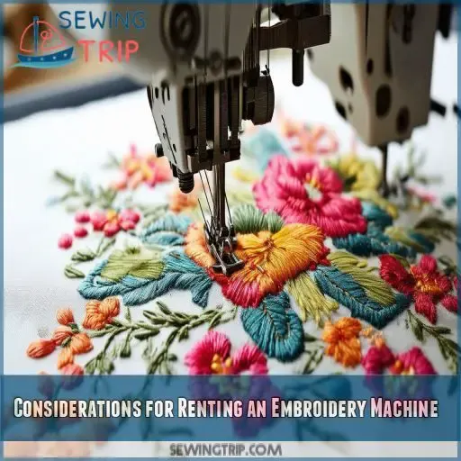 Considerations for Renting an Embroidery Machine