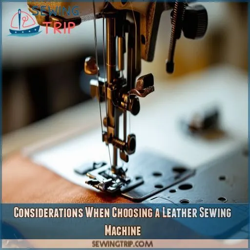 Considerations When Choosing a Leather Sewing Machine