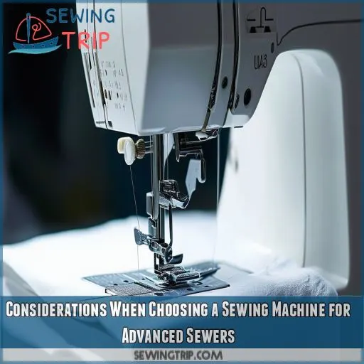 Considerations When Choosing a Sewing Machine for Advanced Sewers