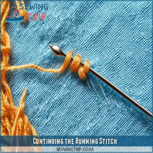 Continuing the Running Stitch