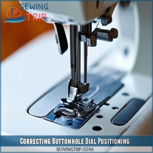 Correcting Buttonhole Dial Positioning Correcting Buttonhole Dial Positioning