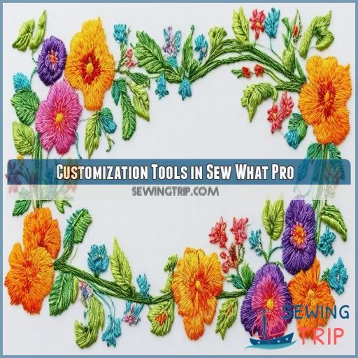 Customization Tools in Sew What Pro