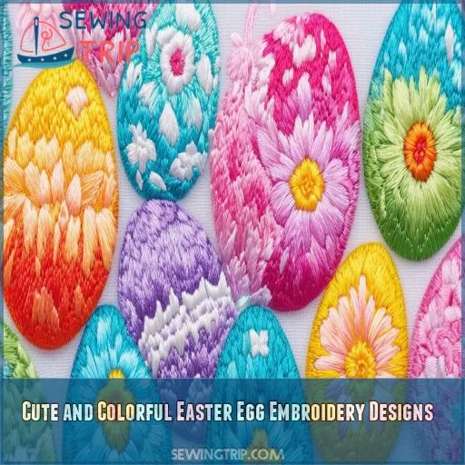 Cute and Colorful Easter Egg Embroidery Designs