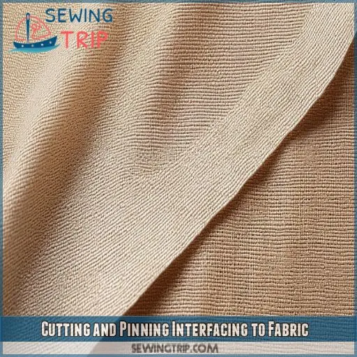 Cutting and Pinning Interfacing to Fabric