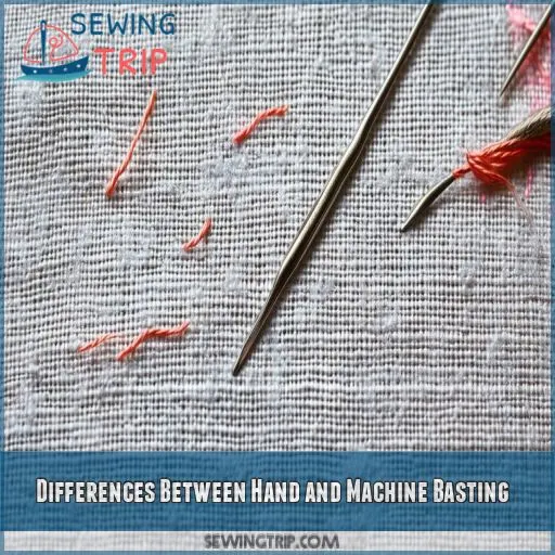 Differences Between Hand and Machine Basting