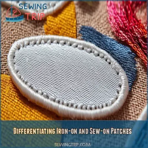 Differentiating Iron-on and Sew-on Patches