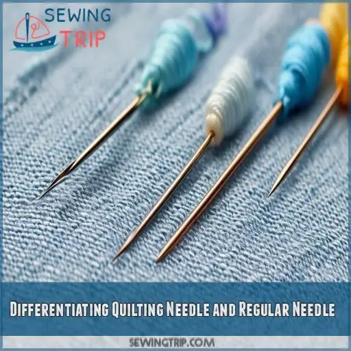 Differentiating Quilting Needle and Regular Needle