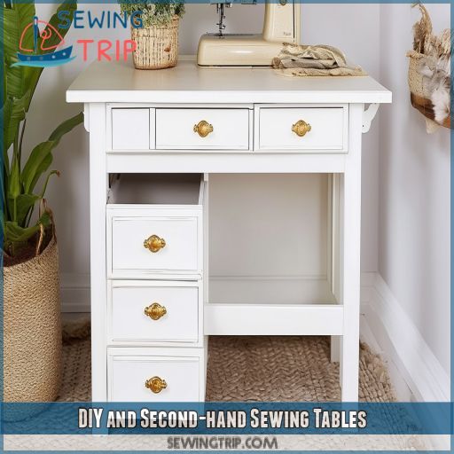 DIY and Second-hand Sewing Tables