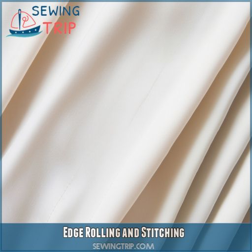 Edge Rolling and Stitching