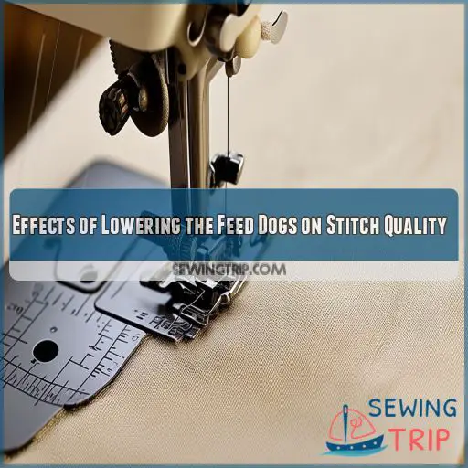 Effects of Lowering the Feed Dogs on Stitch Quality