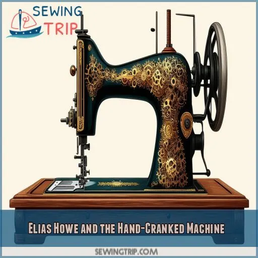 Elias Howe and the Hand-Cranked Machine