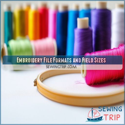 Embroidery File Formats and Field Sizes