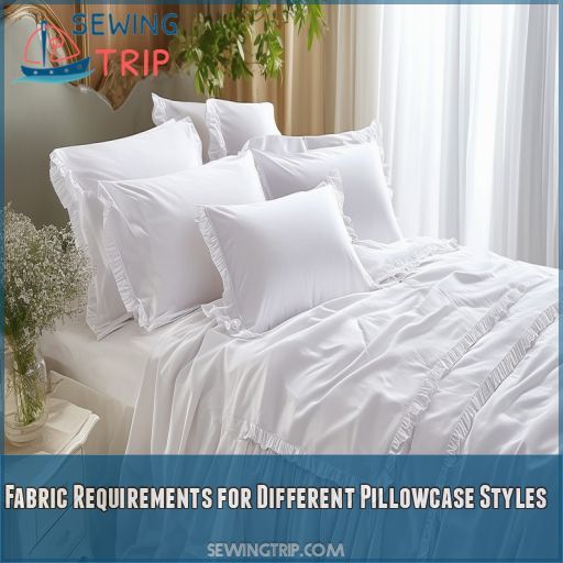 Fabric Requirements for Different Pillowcase Styles